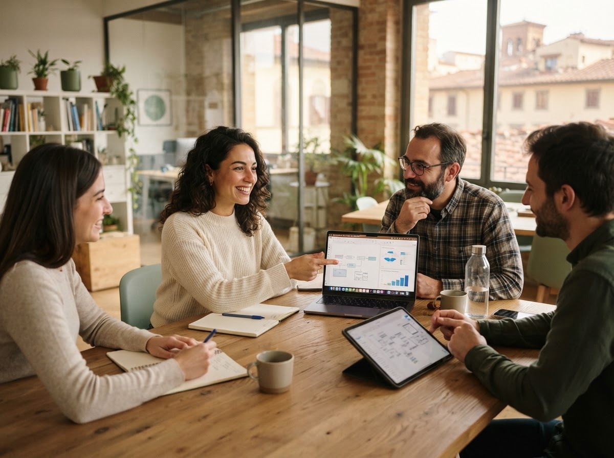 La Piattaforma - team al lavoro sull'analisi dei dati finanziari